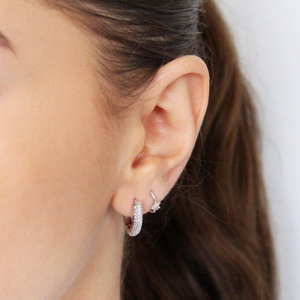 Star crystal helix earring