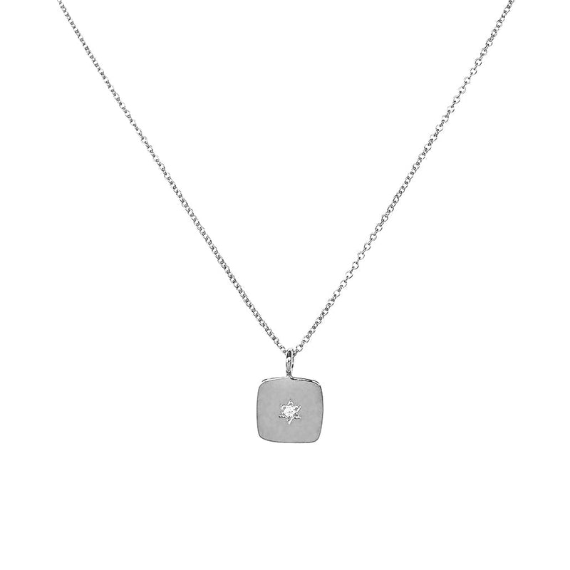 White gold star of david necklace deals