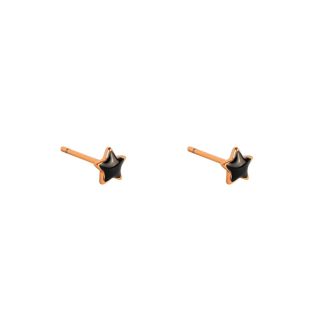 Star black enamel studs | MEZI