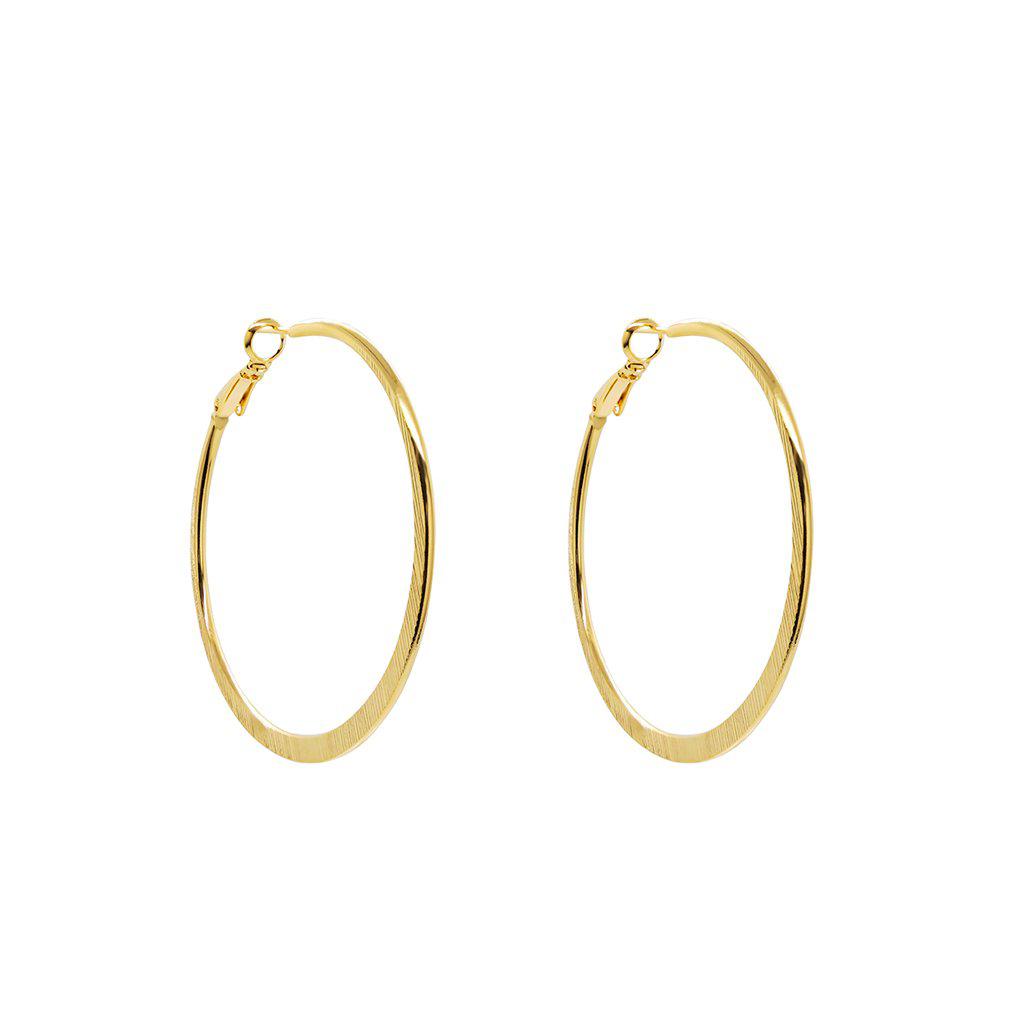 Stella 2 micron gold large hoops earrings | MEZI