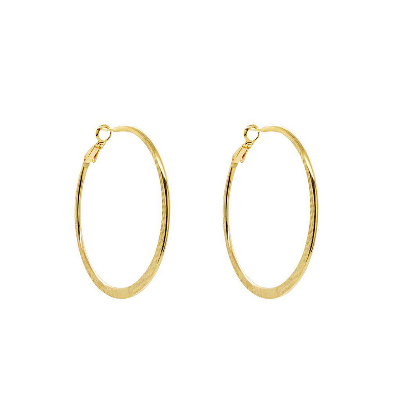 Stella 2 micron gold large hoops earrings