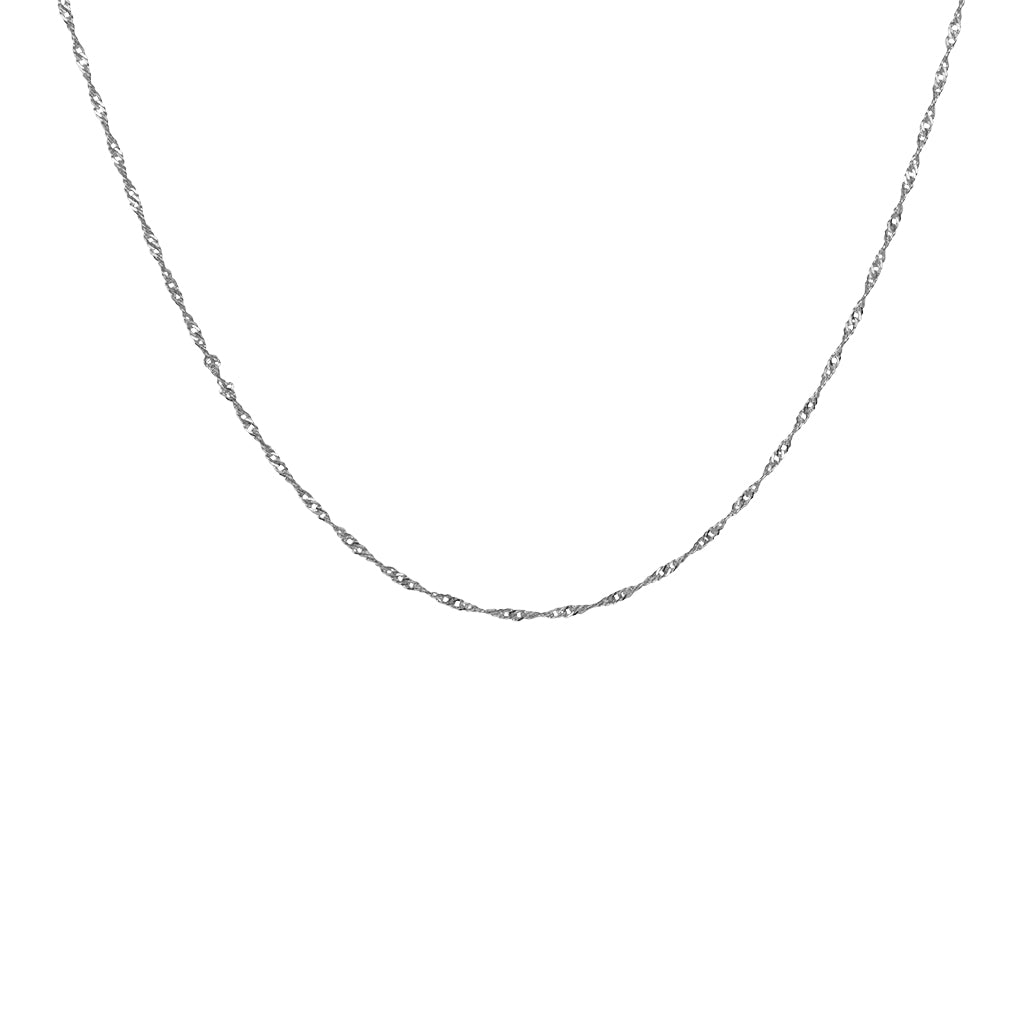 Plain sterling silver chain 40cm | MEZI