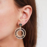 Stevie drop earring 2 micron gold semi precious