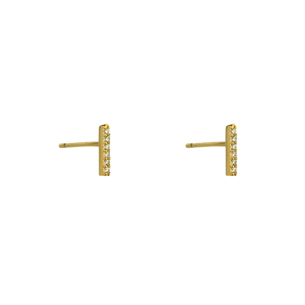 Tilly crystal bar studs | MEZI