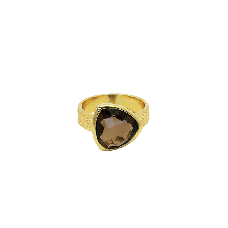Sully semi-precious 2 micron gold ring