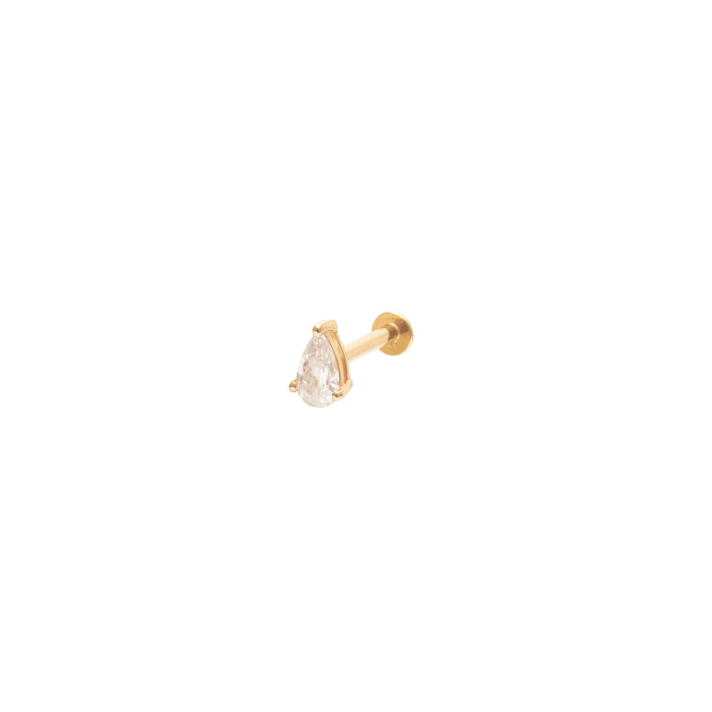 Labret - 14k gold teardrop