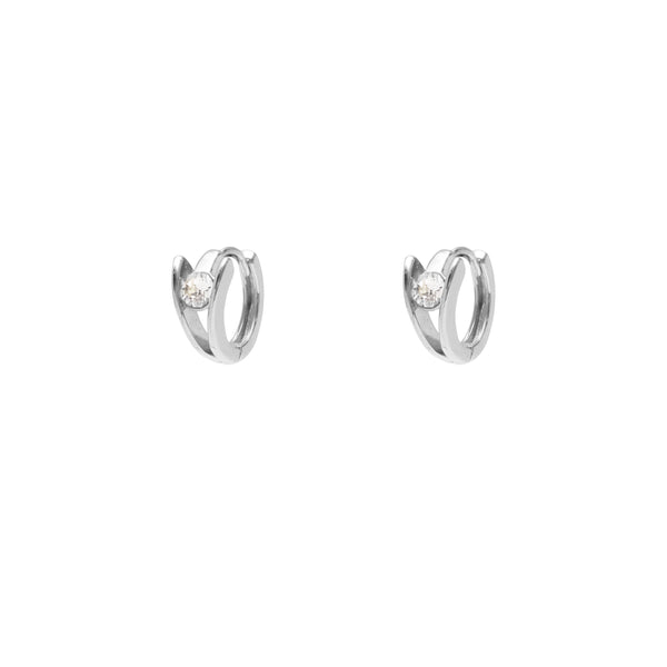 Kesler crystal hoop earrings