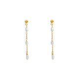 Tinley freshwater pearl gold earrings