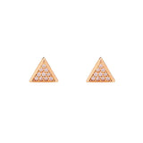 Triangle gold crystal earring