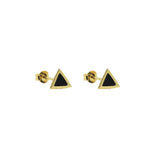 Triangle semi precious studs