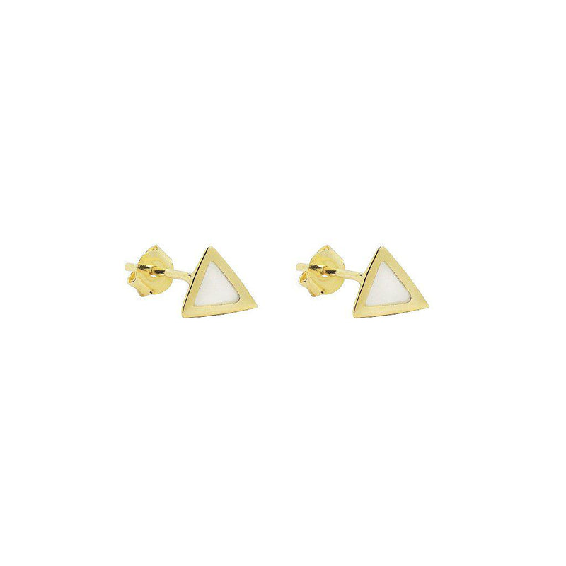 Triangle semi precious studs