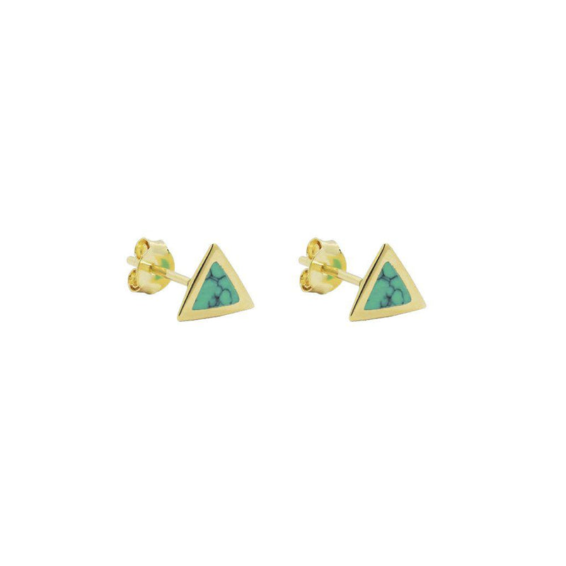 Triangle semi precious studs