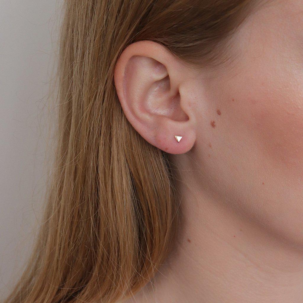 Triangle studs gold filled | MEZI