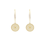 Trina filigree gold filled drop hook earrings