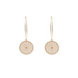 Trina filigree gold filled drop hook earrings