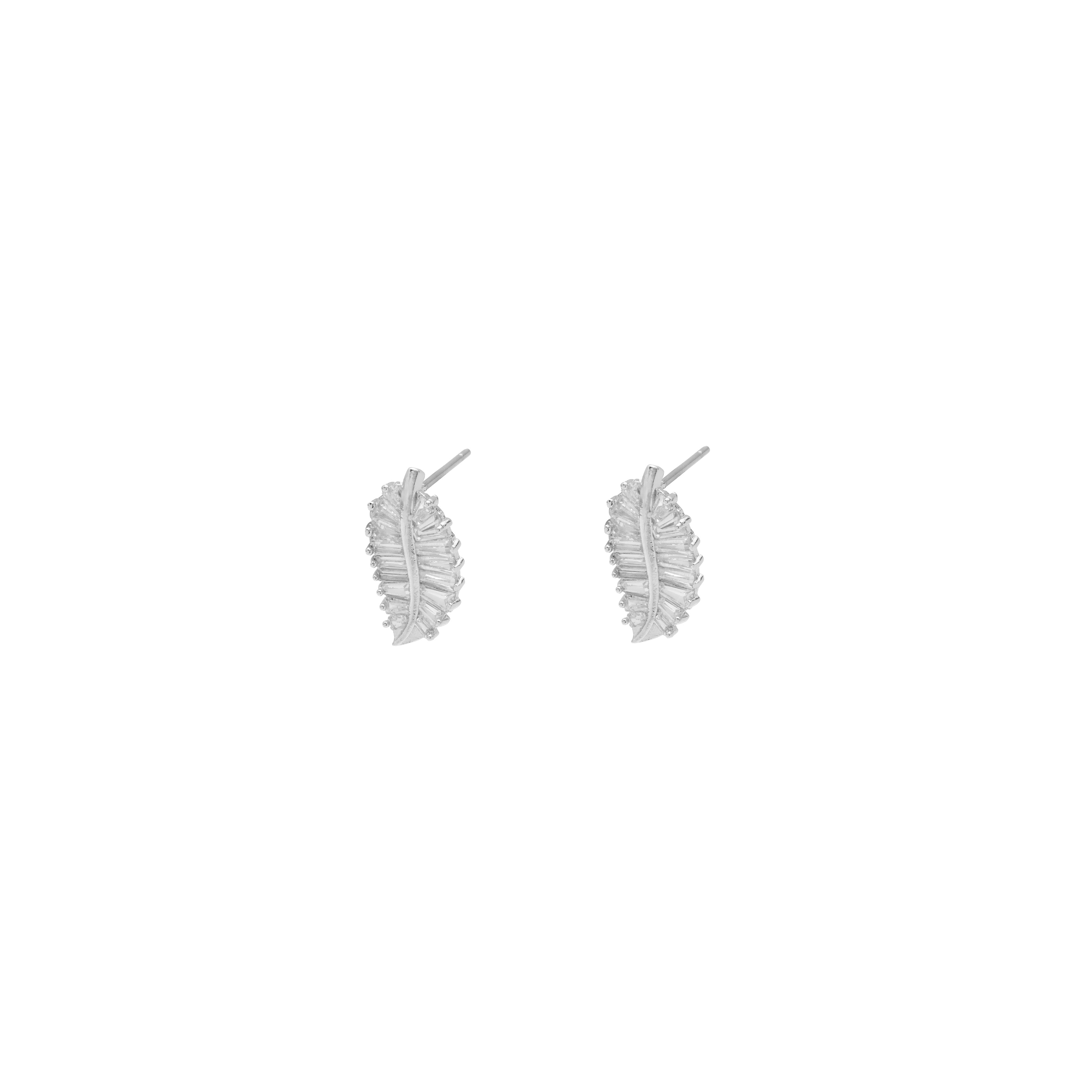 Tamar leaf crystal studs | MEZI