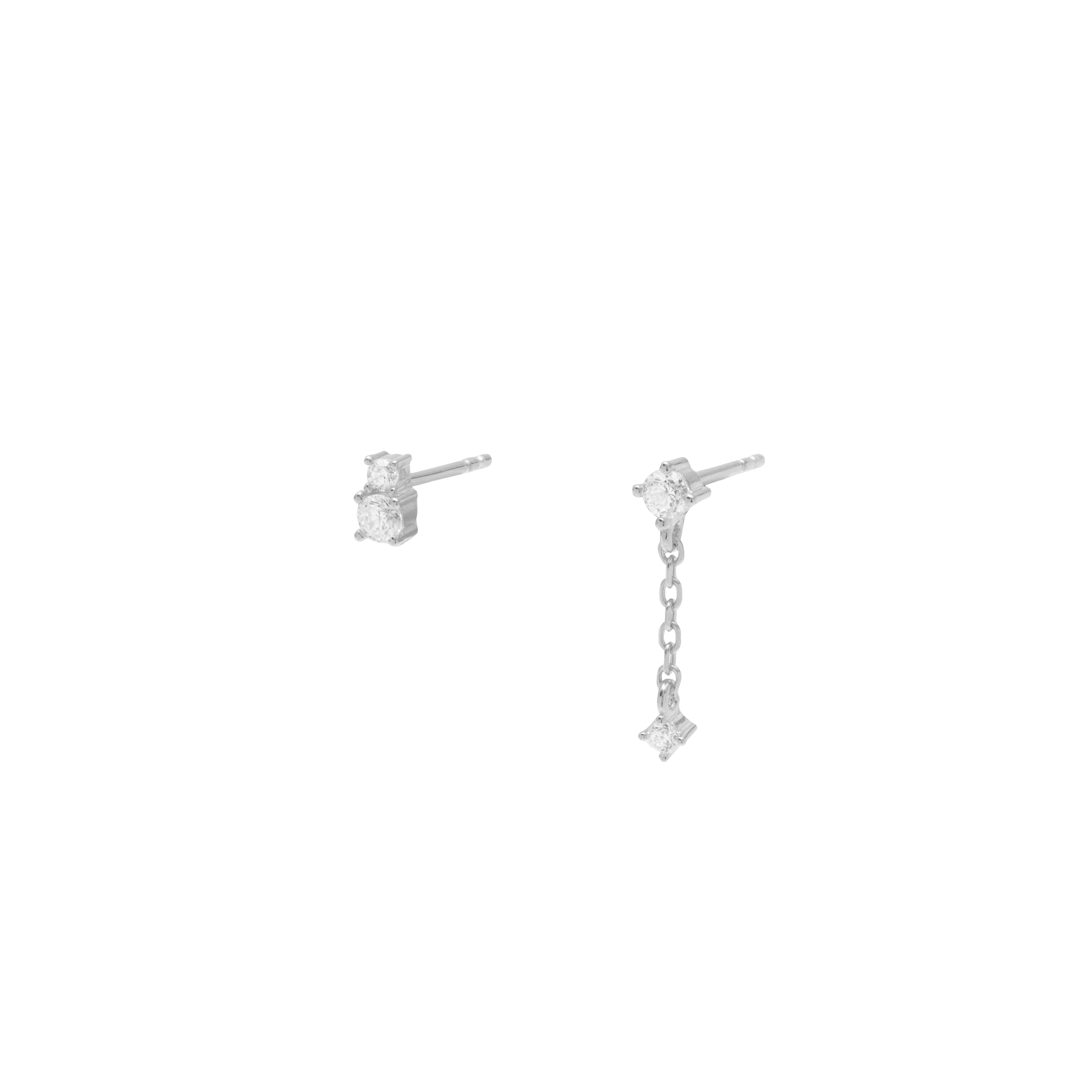 Layal cubic zirconia 1 micron gold studs | MEZI