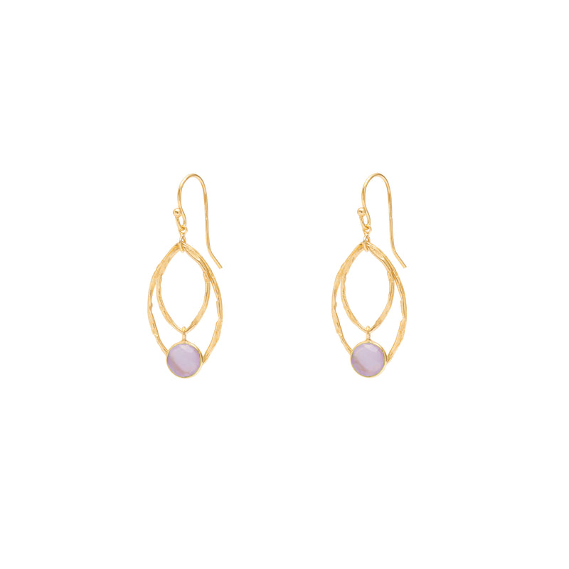 Urla semi precious stone earrings