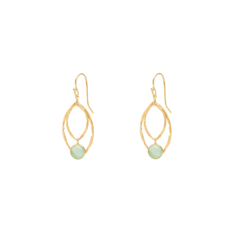 Urla semi precious stone earrings