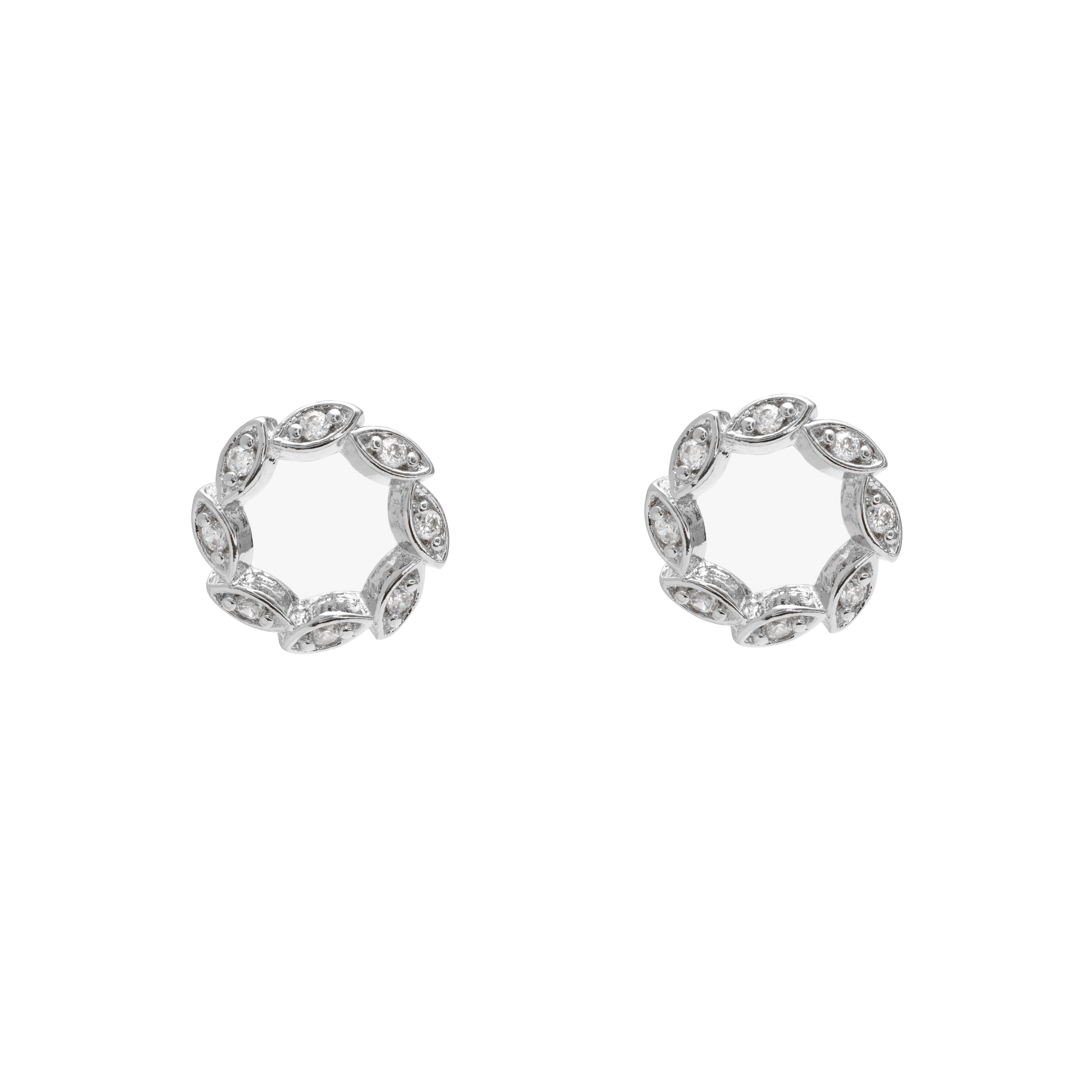 Taio leaf reef crystal studs | MEZI