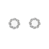 Taio leaf reef crystal studs