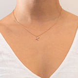 Initial crystal large pendant necklace