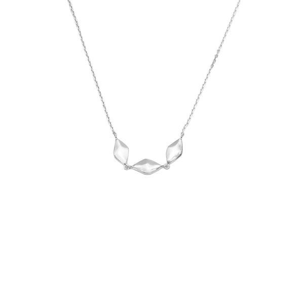 Zeal diamond shape sterling silver gold plated necklace