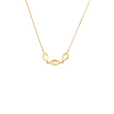 Zeal diamond shape sterling silver gold plated necklace