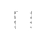 Zeal diamond shape sterling silver gold plated drop earrings